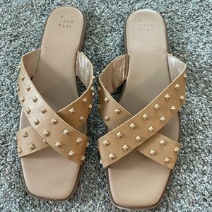Studded Tan Sandals